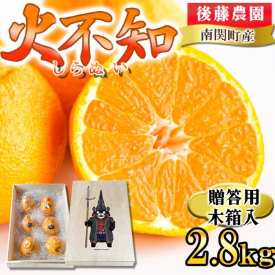 【桐箱入り】後藤農園 くまモン木箱入り 不知火 2.8kg  贈答用 南関町産