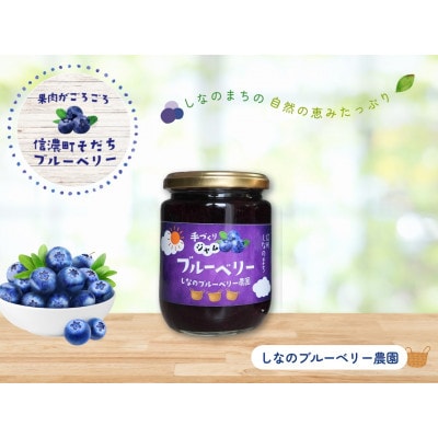 しなのブルーベリー農園「長野県信濃町産ブルーベリージャム」250g×3本セット