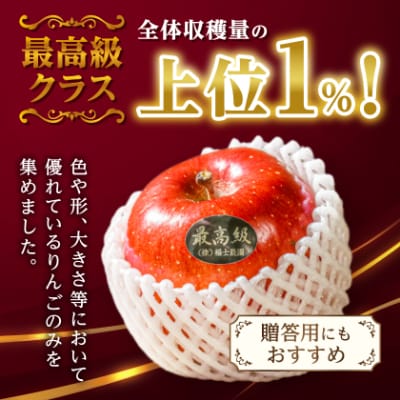 【りんご品評会最高賞】特選/贈答用 糖度14度以上保証「サンふじ」3kg りんご