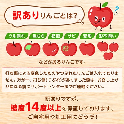 「王林」約3kg・糖度14度以上保証・訳あり家庭用りんご