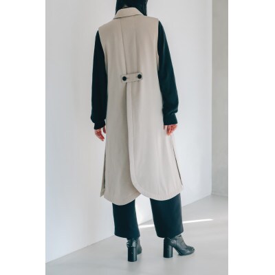 [KAPOK KNOT] カポック ダウン ロングベスト レディース ベージュ M 1着