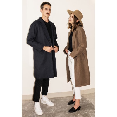 [KAPOK KNOT] カポック ダウン チェスターコート UNISEX ネイビー S 1着