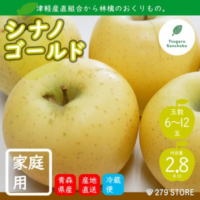 りんご シナノゴールド 4月から順次発送 家庭用 2.8kg (6～12玉) CA貯蔵 産直組合直送