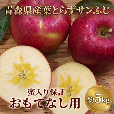 【26年11月～12月発送】平均糖度13度以上! 蜜入り 葉とらずサンふじ 約5kg おもてなし用