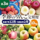 【発送月固定定期便】【25年12月～26年2月】青森りんご 訳あり 品種おまかせ 10kg全3回