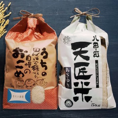 【令和6年産】青天の霹靂、あさゆき各5キロ食べ比べセット