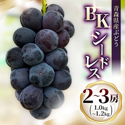 青森県産ぶどう　BKシードレス　2～3房(1kg以上)