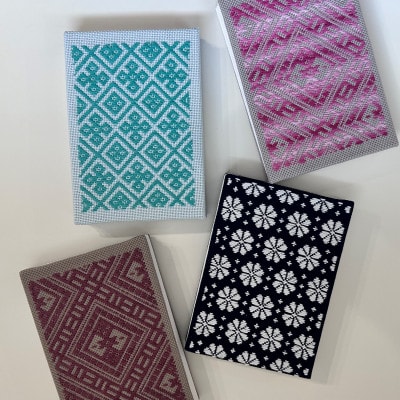 【選べる柄】青森伝統工芸　こぎん刺し御朱印帳 A