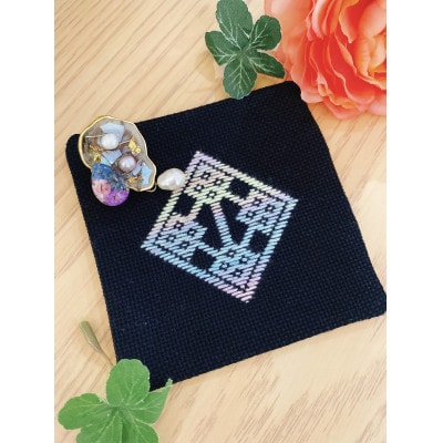 手作りの一点物 つがるこぎん刺しコースター