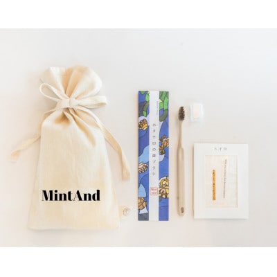 ホタテ印の歯ブラシ&トイロ MIYABI(金色)セット (オリジナル巾着 包装入)