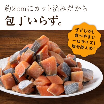 サイコロサーモン 600g×2袋 合計1.2kg 秋鮭ダイスカット さけ サケ 冷凍 魚