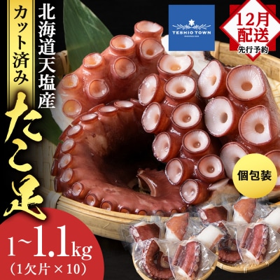 12月発送先行受付 たこ足(1欠片×10)計1,000～1,100g<浪岡屋>