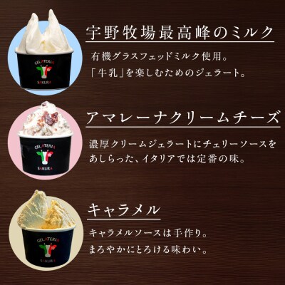 幸せな牛のミルクからできたジェラート ミルク&クリーミー6個セット (株)SAKURA STYLE