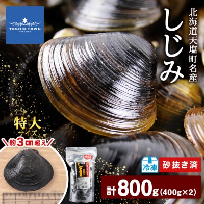 天塩町名産冷凍しじみ【特大サイズ】400g×2パック<北るもい漁業協同組合 天塩支所>