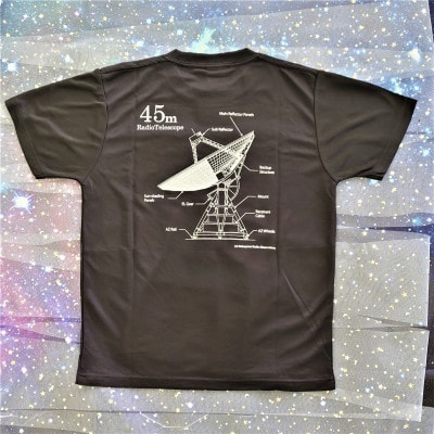 国立天文台野辺山オリジナルTシャツ　-黒Mサイズ-