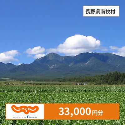 【じゃらんふるさと納税クーポン】 長野県南牧村でつかえる33,000円 クーポン