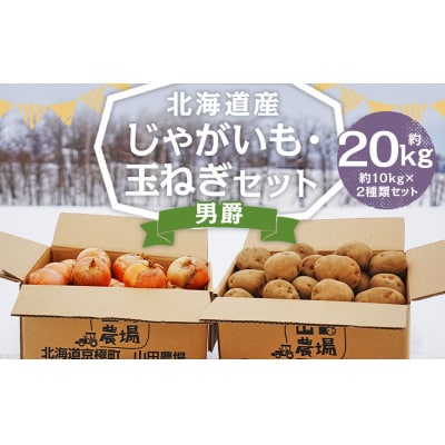 【2025年11月上旬発送予定】北海道産じゃがいも(キタアカリ) 約10kg・北海道産玉ねぎ 約10