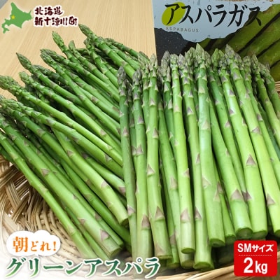 【先行受付】グリーンアスパラSMサイズ2kg(S・Mサイズ各1kg)【1201603】