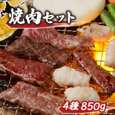 大畠精肉店の焼肉セット(計4種×850g)【1300903】