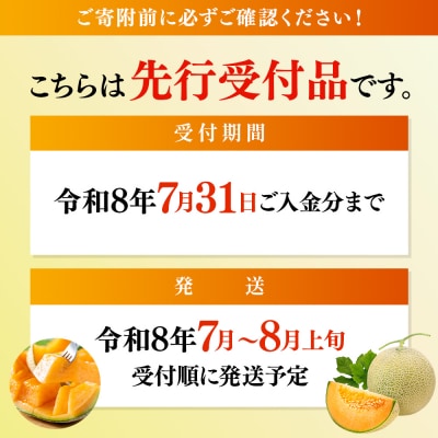 【先行受付】 赤肉メロン1箱(4～5玉) 【令和8年7月～8月上旬発送】【1201802】
