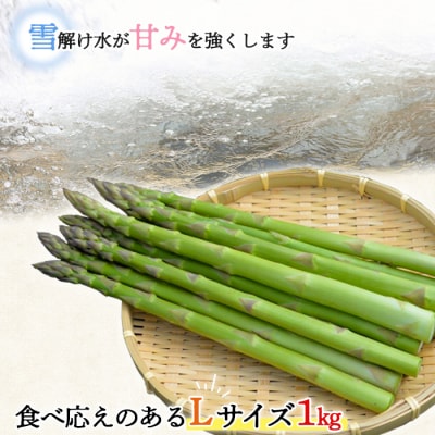 【先行受付】グリーンアスパラ(Lサイズ1kg)【1201503】