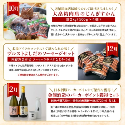 【定期便:全6回】加工品の定期便1【1202801】