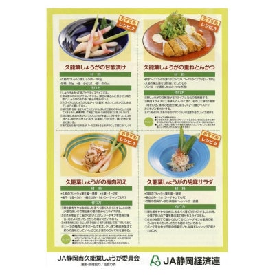 JA静岡市久能葉しょうが　2kg