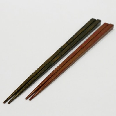 漆塗り箸 二膳セット(すりはがし)