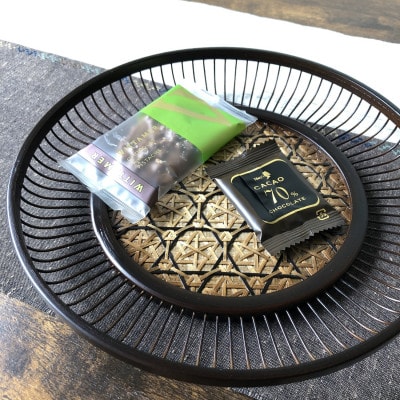 駿河竹千筋細工 菓子皿 「水庵」