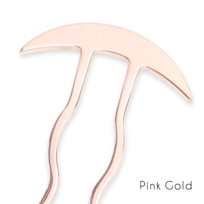 【女性のアイデア×職人技】ステンレス製かんざし「Arc Liner / Pink Gold」
