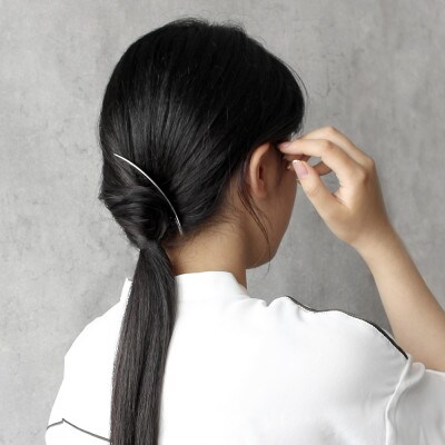 【女性のアイデア×職人技】ステンレス製かんざし「Arcliner comb/Silver」