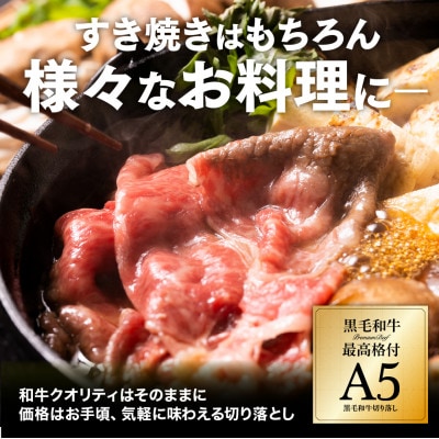 A5ランク黒毛和牛切り落とし800g(400g×2パック)