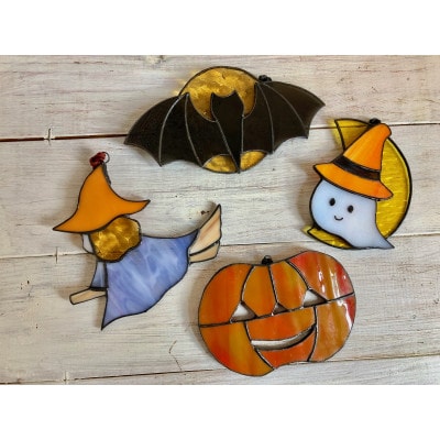 ステンドグラス　ハロウィンオーナメント　おばけちゃん