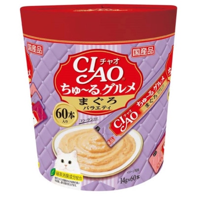 いなば　猫・CIAOちゅ～るグルメ　まぐろバラエティ　(14g×60本)×8箱