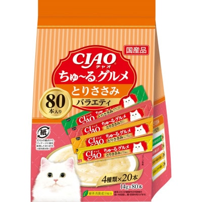 いなば　猫・CIAOちゅ～るグルメ　とりささみバラエティ　(14g×80本)×6袋