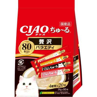 いなば　猫・CIAOちゅ～る　贅沢バラエティ　(14g×80本)×6袋