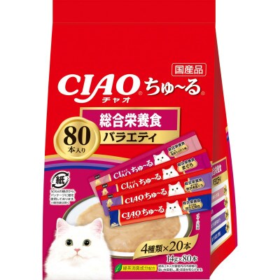 いなば　猫・CIAOちゅ～る　総合栄養食　バラエティ　(14g×80本)×6袋
