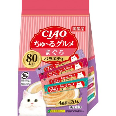 いなば　猫・CIAOちゅ～るグルメ　まぐろバラエティ　(14g×80本)×6袋
