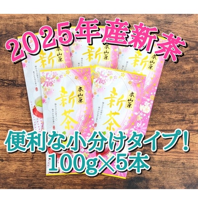 【新茶】静岡市産ほんやま茶 100g×5袋セット(合計500g)