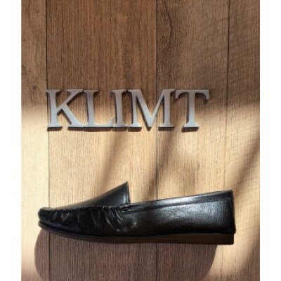 靴　KLIMT(クリムト) のふわふわ楽チン　23.5cm　ブラック　モカシンシューズ　