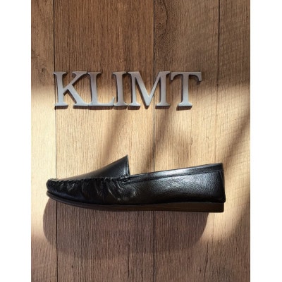 靴　KLIMT(クリムト) のふわふわ楽チン　22.5cm　ブラック　モカシンシューズ
