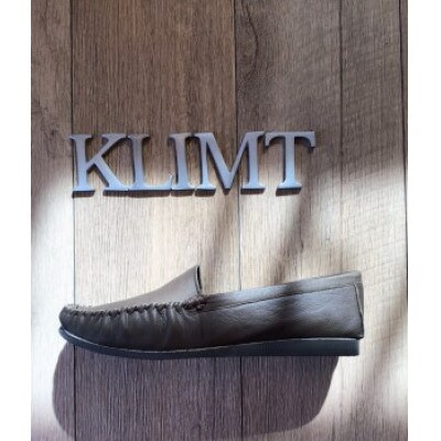 靴　KLIMT(クリムト) のふわふわ楽チン　23cm　ダークブラウン　モカシンシューズ