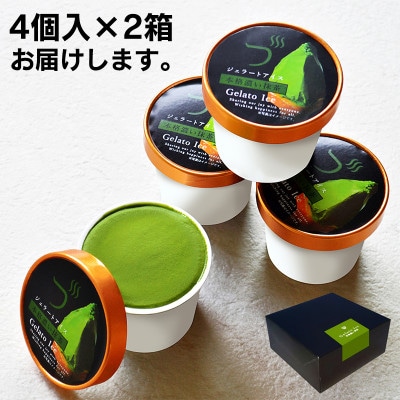 雅正庵byおやいづ製茶のお茶屋の本格濃い抹茶ジェラート8個(静岡抹茶使用)