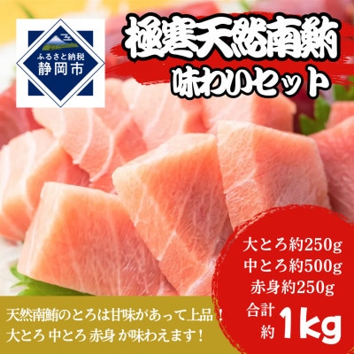 極寒天然南鮪味わいセット(大とろ約250g・中とろ約500g・赤身約250g)
