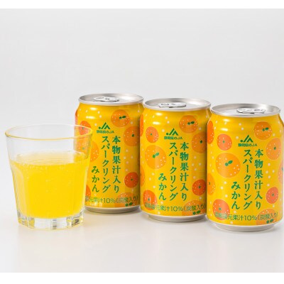 本物果汁入り スパークリングみかん 280ml 24缶入り×1ケース