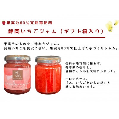 【ギフト箱入り】いちご農家がつくる!静岡手作りいちごジャム2本(果実分80%)