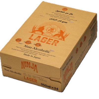 【毎月定期便】【日本ビール】NINJA LAGER(ノンアルコールビール)350ml×24缶　全3回