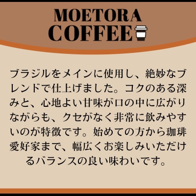毎日のルーティンを格上げ　燃虎珈琲　用宗ブレンド(豆)　100g×3袋セット
