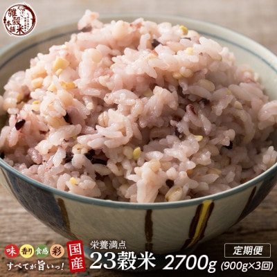 【毎月定期便】【3ヶ月定期便】栄養満点23穀米 450g×2袋全3回