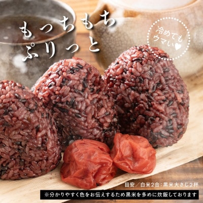 【毎月定期便】国産黒米 400g×2袋全3回